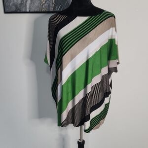 Asymmetrical Stripe Tunic Top | One Size